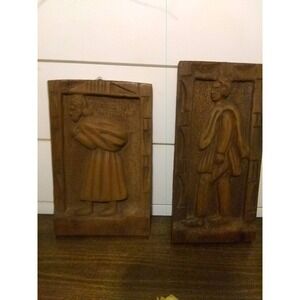 Boho hand carved solid wood wall hangings